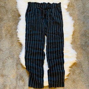 Ambiance Apparel B&W Pinstripe Travel Pants